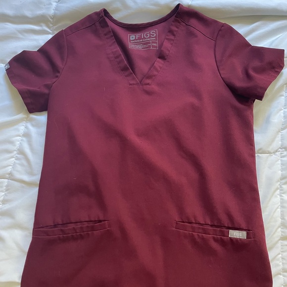 Figs Tops Figs Scrub Set Maroon Poshmark